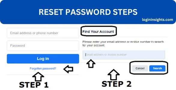 reset password steps
