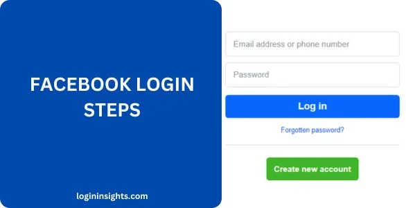 facebook login steps